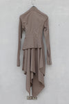 marc le bihan shirt brown grey 2620 taupe